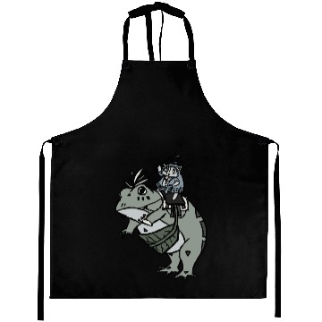 Discover Frog warrior cat Aprons