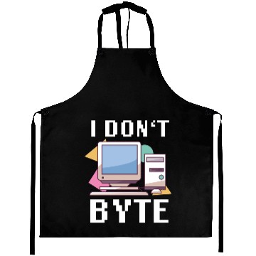 Discover I Dont Byte Computer Science Nerd Retro Programmer Aprons