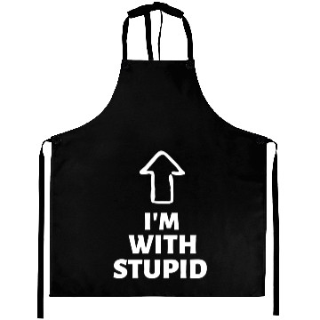 Discover I'm With Stupid Up Arrow Pointing Aprons