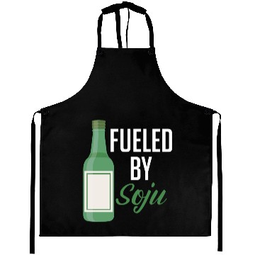 Discover Fueled By Soju Alcohol Drink Liqour Drinker Aprons
