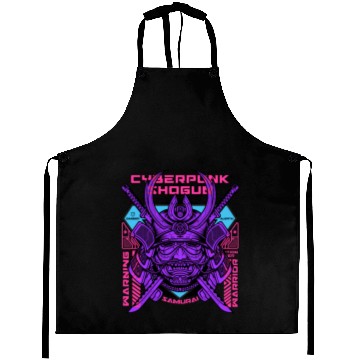 Discover cyberpunk shogun Aprons