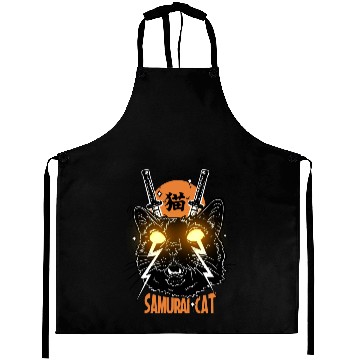 Discover Samurai Cat Aprons