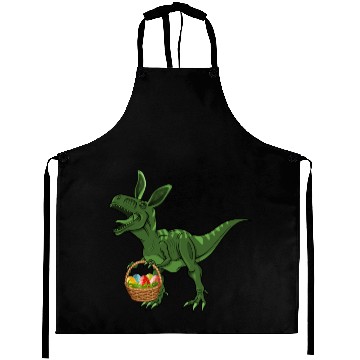 Discover funny easter Trex with Easter eggs Aprons