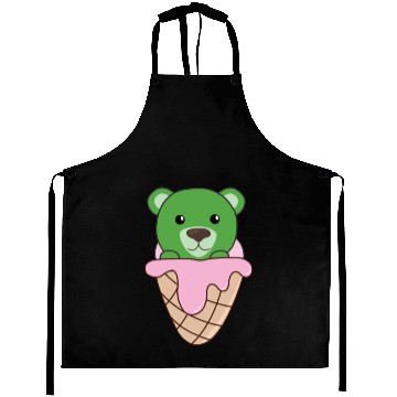 Discover Green Bear In Ice Waffle Funny Animals In Essen Aprons