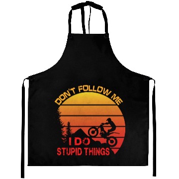 Discover Trial Motorcycle Saying Aprons