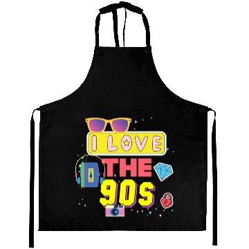 Discover I Love The 90s Vintage 1990s Men Women 90's Aprons