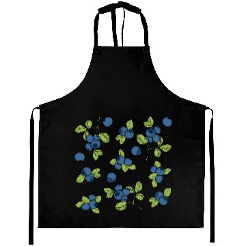 Discover delicious appetizing blueberry pattern. fruit Aprons