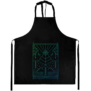 Discover Tropical Geometric Abstract 3 Aprons
