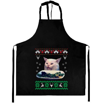 Discover Cat Meme Woman Yelling Classic Aprons