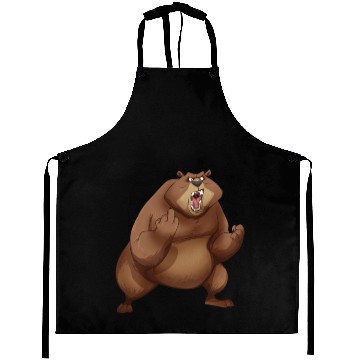 Discover Angry Bear Grizzly Aprons