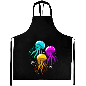 Discover Jellyfish Colorful Squad Team Aprons