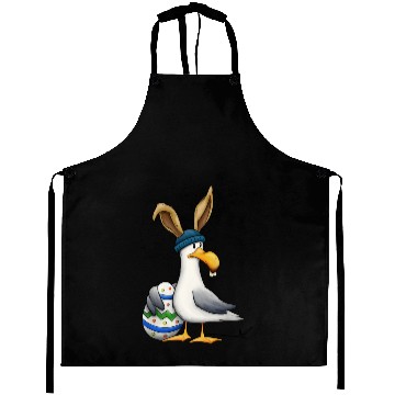 Discover Funny Easterbunny disguised Seagull Easter-Egg Aprons