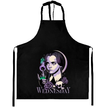 Discover Wednesday Face Aprons