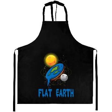 Discover Flat earth disc earth overflows for a Conspiracy Aprons