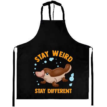 Discover Funny Stay Weird Stay Different Cute Platypus Aprons