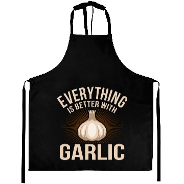 Discover Everything is better with Garlic Vampire Fun Pun Aprons
