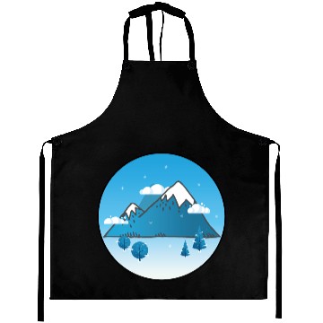 Discover Snowy Blue Aesthetic Aprons