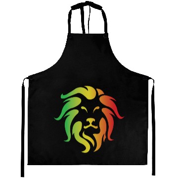 Discover Lion Rasta colored Lion Art Aprons