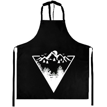Discover Triangle frame artwork with wilderness landscape Aprons