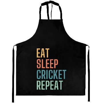 Discover Eat Sleep Cricket Repeat Aprons