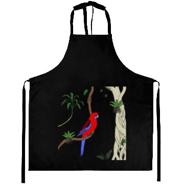 Discover Crimson Rosella merch Aprons