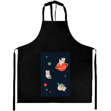 Discover Space Kittens Poster Aprons