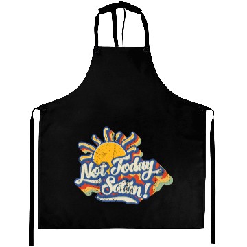Discover Not Today Satan Aprons