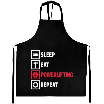 Discover Powerlifting Gym Eat Sleep Repeat Aprons