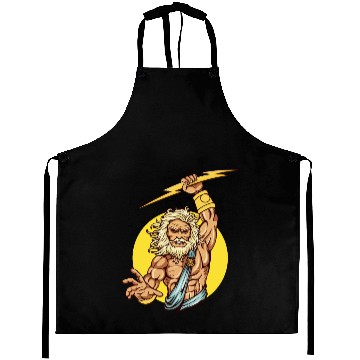 Discover Comic - God Zeus Lightning - dark Aprons