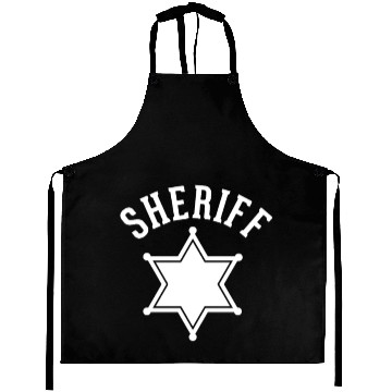 Discover Sheriff Law Enforcement Sheriff Star Brand Aprons