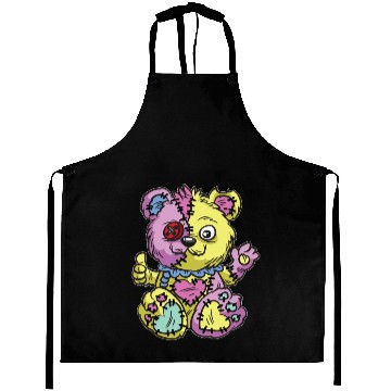 Discover Pastel Goth Ripped Teddy Aprons