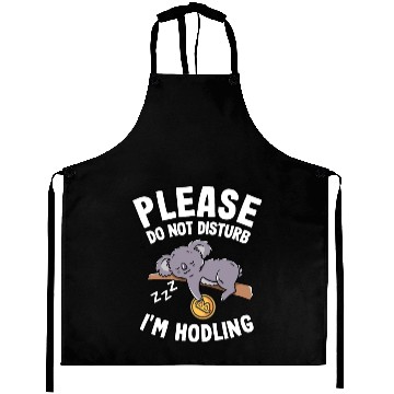 Discover Please Do Not Disturb Funny Bitcoin Koala Hodl BTC Aprons