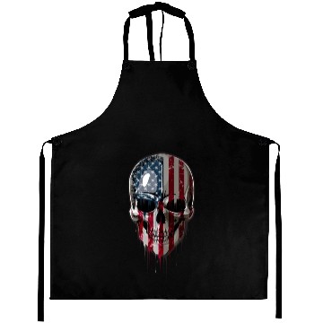 Discover Drippin Skull with US Flag Aprons