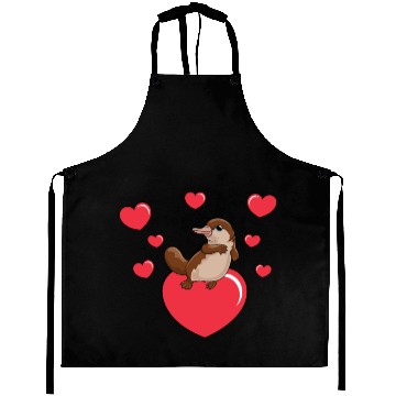 Discover Platypus Heart Gift Aprons