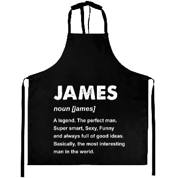 Discover James Name Gift Gift Aprons