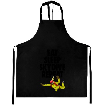 Discover Eat Sleep Skydive Repeat Yellow Aprons