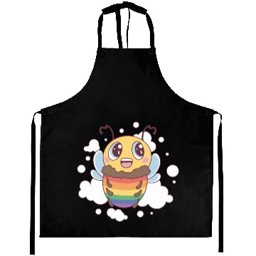 Discover LGBT BEE cute pride rainbow bee Aprons