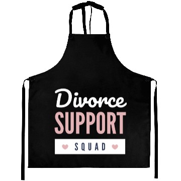 Discover Divorced support squad white and pink design for Aprons