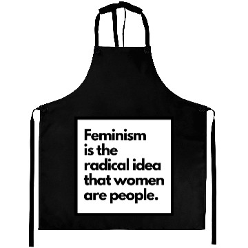 Discover Feminism solid back sticker Aprons