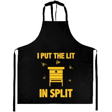 Discover Funny Beekeeping Beekeeper Bee Hive Split Aprons