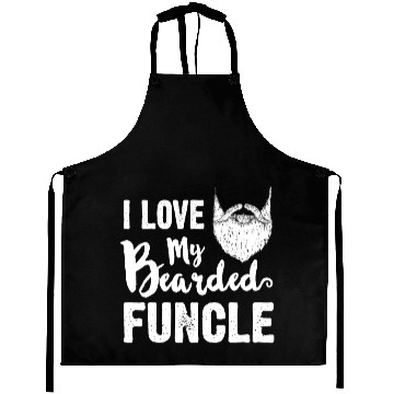 Discover I Love My Bearded Funcle Cool Uncle Family Gift Aprons
