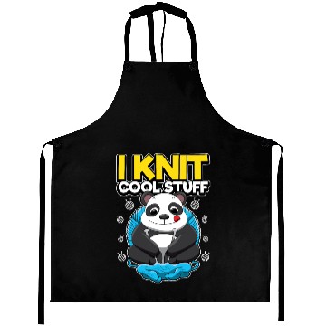 Discover I Knit Cool Stuff Panda Wool Knitting Aprons