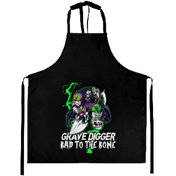 Discover grave digger Bad tot the Bone Monster jam Aprons