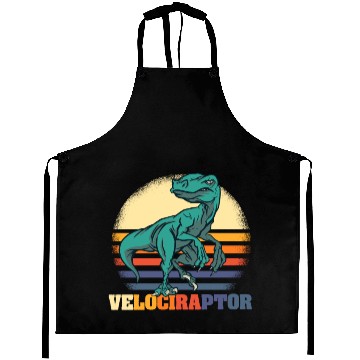 Discover Velociraptor Retro Dinosaur Aprons
