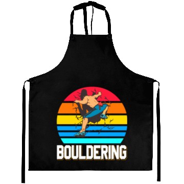 Discover Retro Bouldering Man Aprons