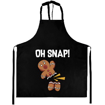 Discover Oh Snap Funny Gingerbread Man Cookie Christmas Aprons