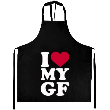 Discover I Love My Gf Girlfriend Aprons