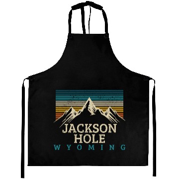 Discover Jackson Hole Wyoming Vintage Mountains Nature Souv Aprons