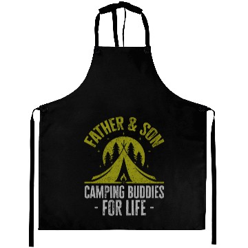 Discover Father And Son, Camping Buddies For Life Aprons