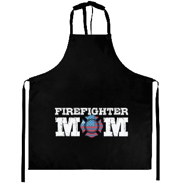 Discover Firefighter USA Flag Firefighter Mom Aprons